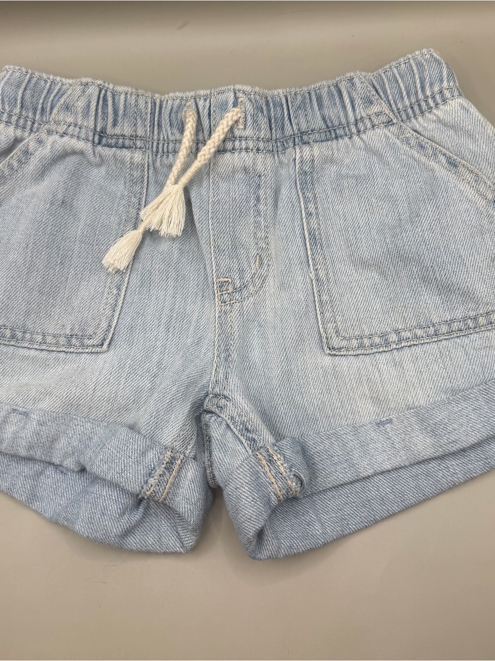 Cat & Jack Light Blue Denim Drawstring Shorts